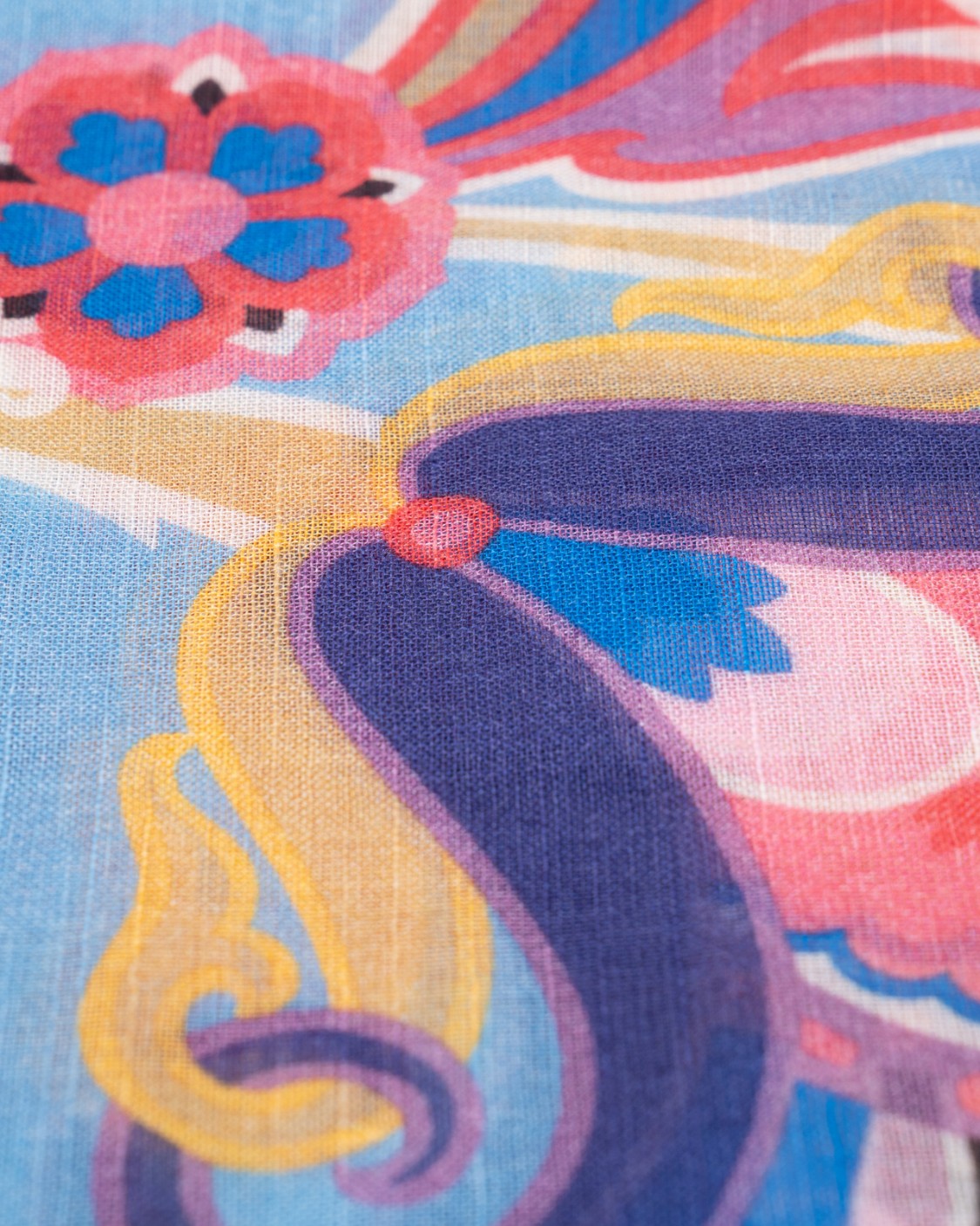 shop ETRO  Stola: Etro sciarpa con stampa paisley.
Orlo sfrangiato.
Dettaglio a righe.
Forma squadrata.
Dimensioni: 140 x 250 cm.
Composizione: 100% modal.
Made in Italy.. WATA0006 AK679-X0887 number 1260042